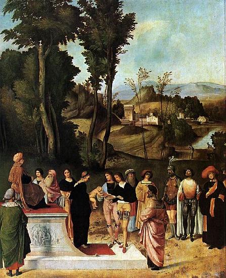 Giorgione Moses Undergoing Trial by Fire oil painting image