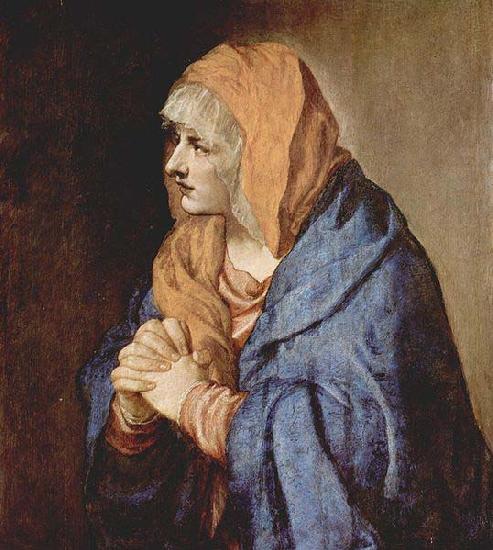 Titian Schmerzensmutter im Gebet oil painting image