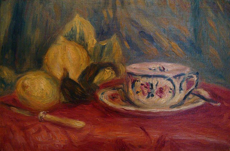 Pierre Auguste Renoir Lemons and Teacup oil painting image