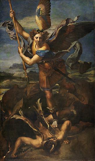 Raphael Michael Vanquishing Satan oil painting image