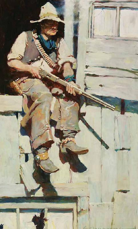 Schoonover Hopalong Takes Command oil painting image