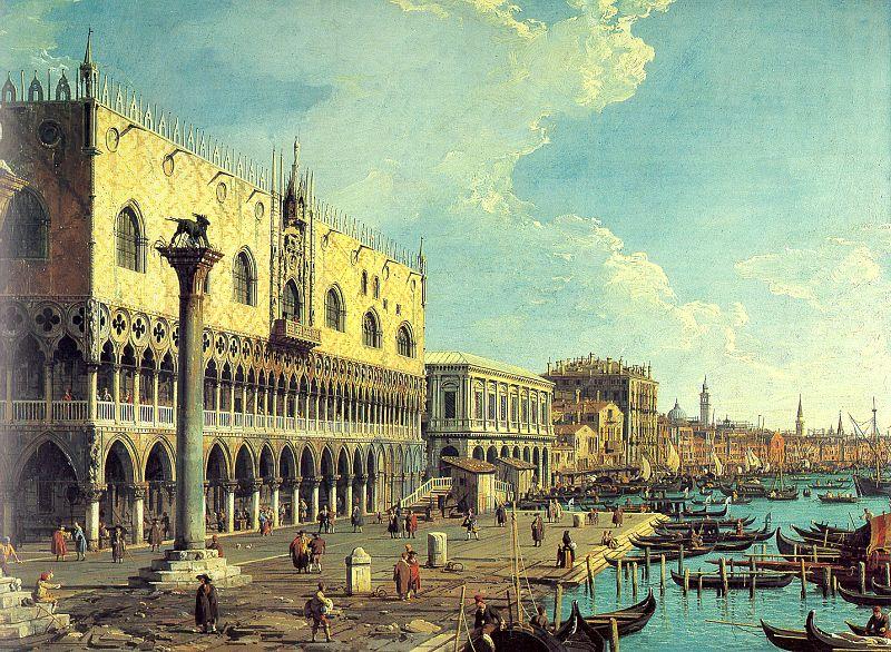 Canaletto Riva degli Schiavoni- Looking East oil painting image