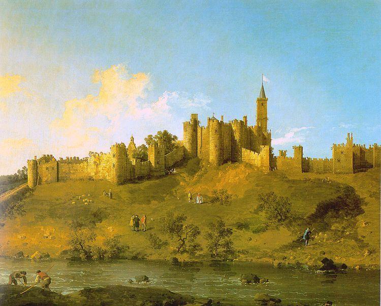 Canaletto Alnwick Castle at Northumberland oil painting image