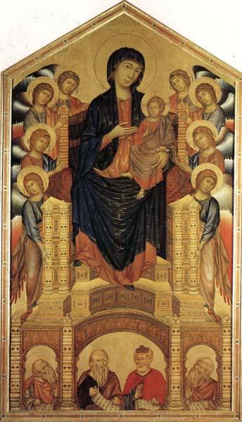 Cimabue Madonna and Child Enthroned with Eight Angels and Four Prophets oil painting image