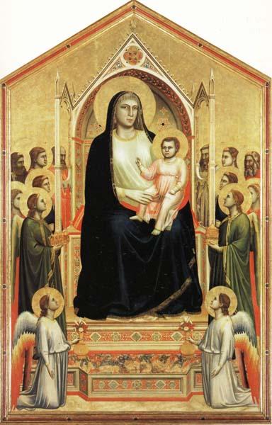 Giotto Madonna and Child Enthroned among Angels and Saints oil painting image
