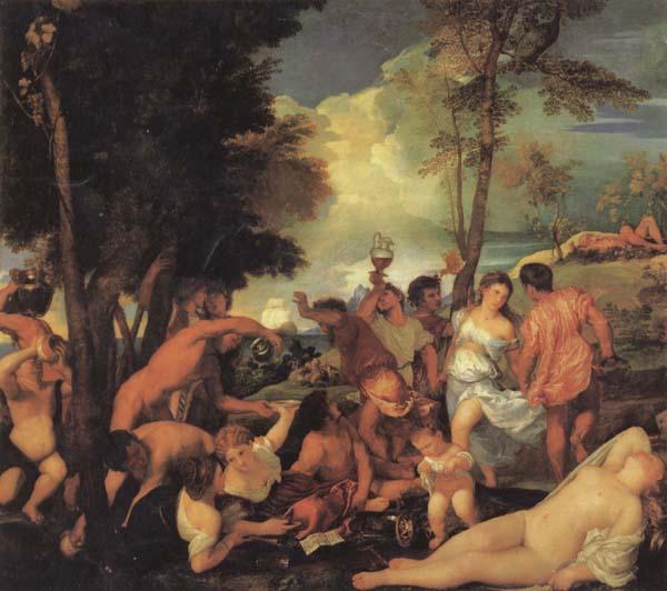 Titian Bacchanal oil painting image