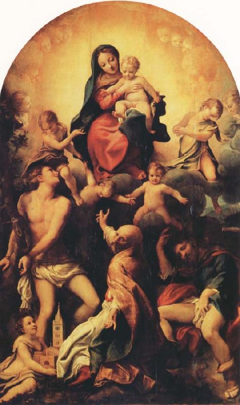 Correggio Madonna with Saint Sebastian oil painting image