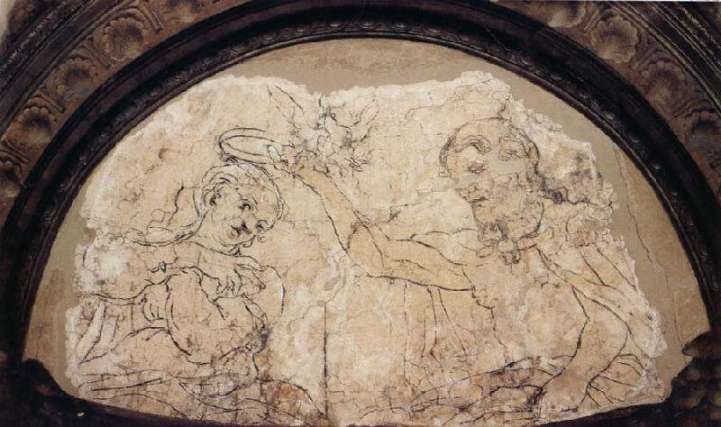 Correggio Sinopia of the Coronation of the Virgin oil painting image