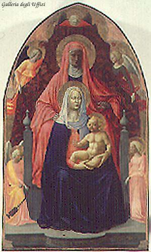 MASACCIO Madonna and Child with St. Anne oil painting image