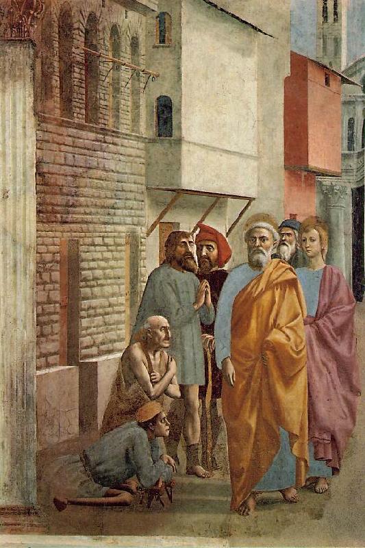MASACCIO St Peter Healing the Sick with his Shadow oil painting image