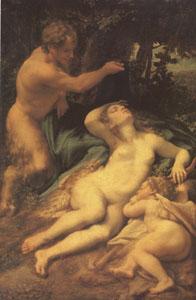 Correggio Venus,Satyr and Cupid (mk05) oil painting image
