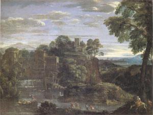 Domenichino Landscape with the Flight into Egypt (mk05) oil painting image