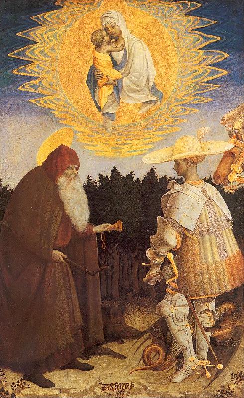 PISANELLO The Virgin Child with Saints George Anthony Abbot oil painting image