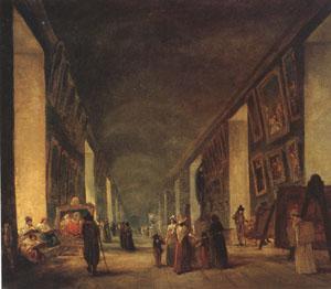 louvre The Grande Galerie at the Louvre between (mk05) oil painting image