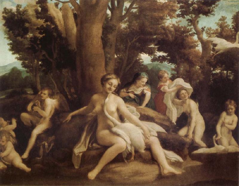 Correggio Leda and the Swan oil painting image
