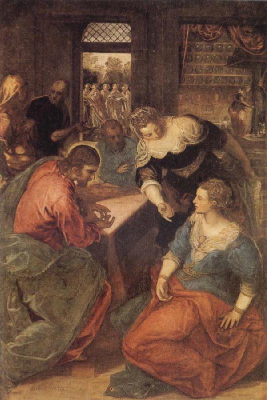 Tintoretto Christ with Mary and Martha oil painting image