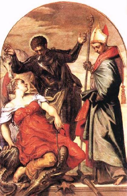 Tintoretto St Louis, St George and the Princess